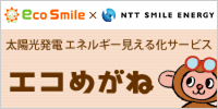 太陽光発電エネルギー見える化サービス／エコめがね