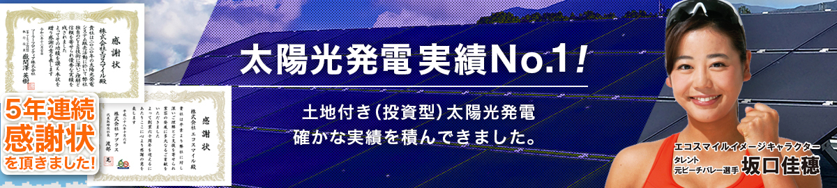 太陽光発電実績No.1エコスマイル