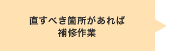 直すべき個所があれば 補修作業